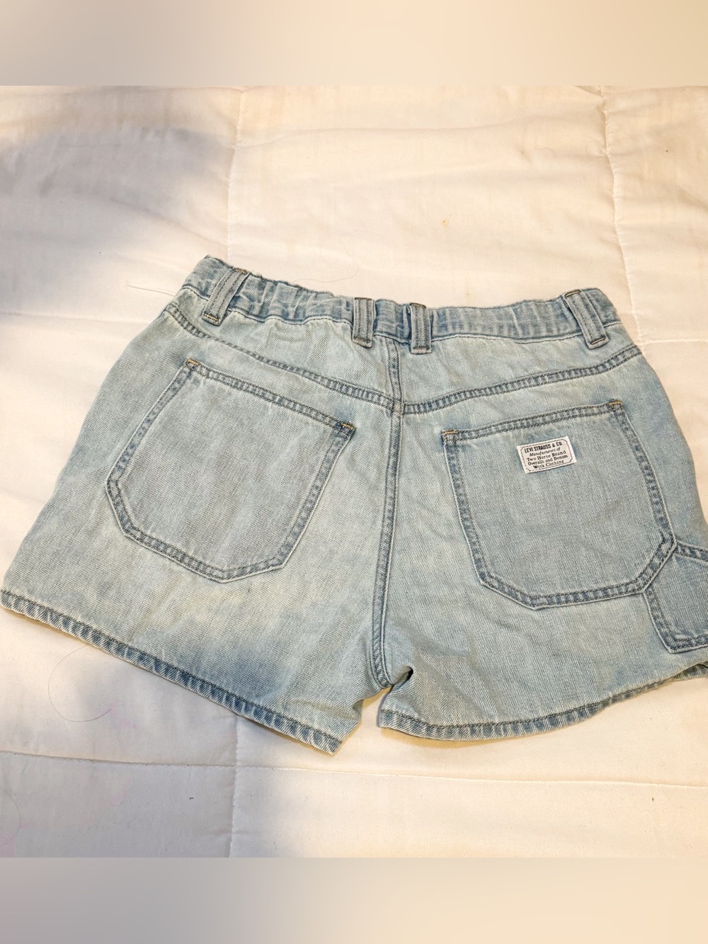 Levi's Light Blue High-Rise Denim Shorts - Picture 3 of 5
